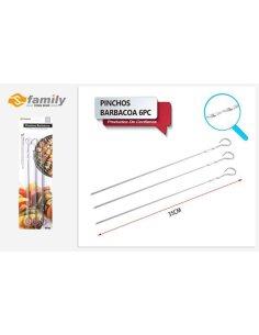 Pinchos barbacoa metal 6pc...