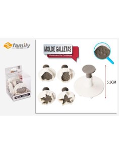 Molde galletas plástico 5.5cm