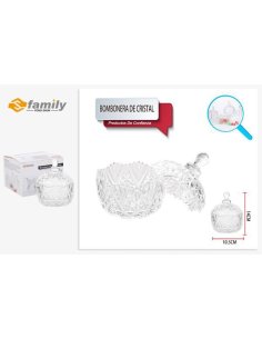 Bombonera de cristal 10.5x14cm