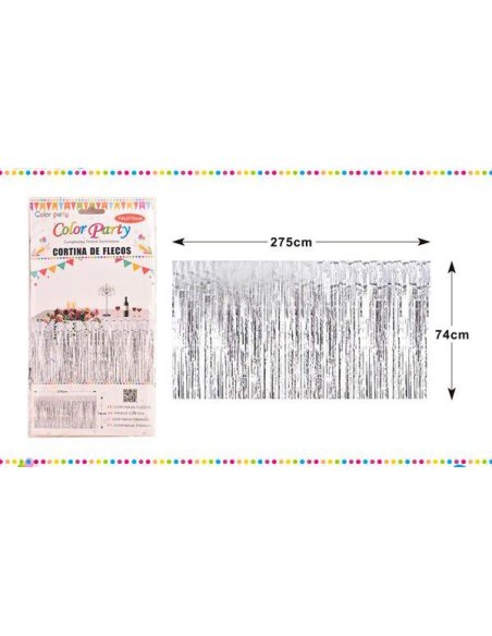 Cortina de flecos 275x74cm
