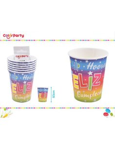 Vasos carton 6pcs 8.5cm