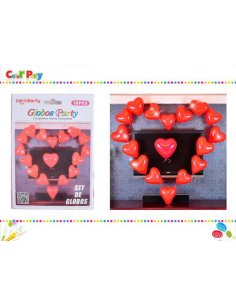 Globos de corazon 18pcs