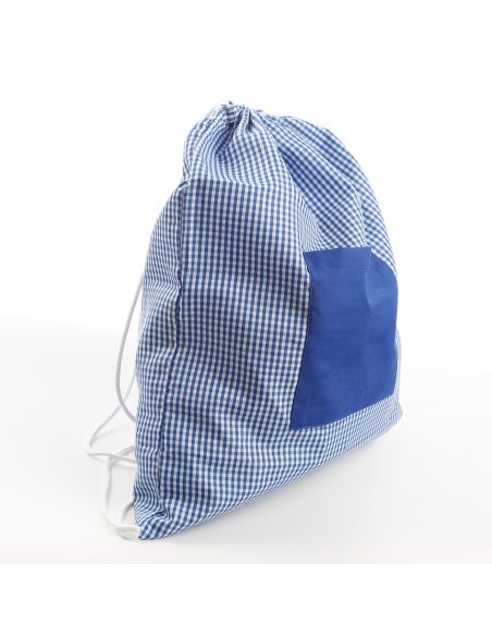 Mochila saco nombre bordado personalizable para guardería mochila escolar de cuardros
