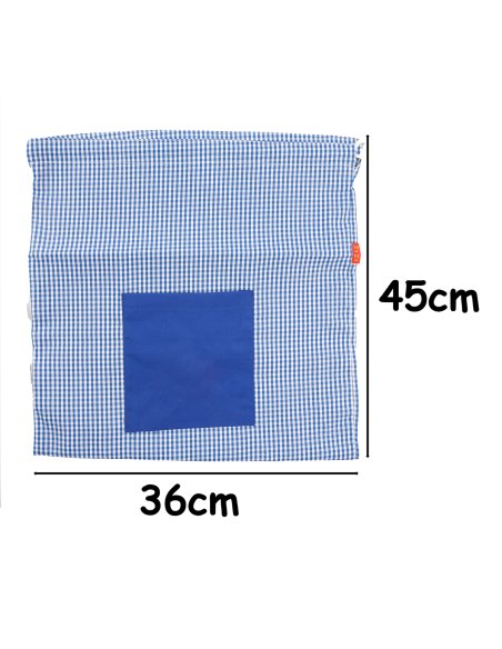 Mochila saco nombre bordado personalizable para guardería mochila escolar de cuardros