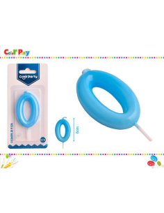Vela cumpleaños azul 6cm