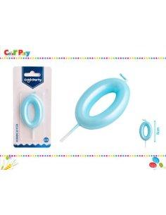 Vela cumpleaños azul...