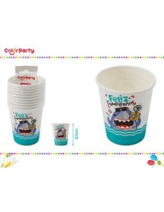 Vasos carton 10pcs 8.5cm