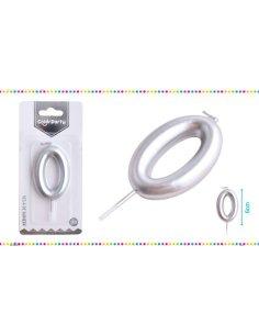 Vela Cumpleaños plateado...