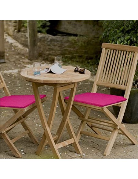 TIENDA EURASIA® Pack 4 Cojines para Sillas - Estampados Lisos con 2 Cintas de Sujeción - Ideal para Interiores y Exteriores -