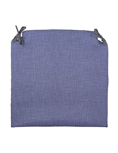 TIENDA EURASIA® Pack 4 Cojines para Sillas - Estampados Lisos con 2 Cintas de Sujeción - Ideal para Interiores y Exteriores -