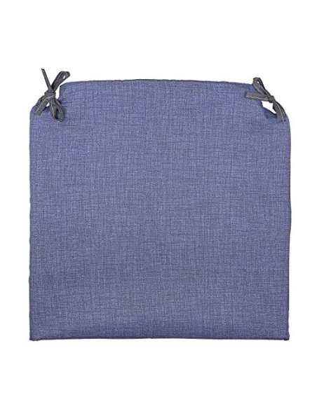 TIENDA EURASIA® Pack 4 Cojines para Sillas - Estampados Lisos con 2 Cintas de Sujeción - Ideal para Interiores y Exteriores -