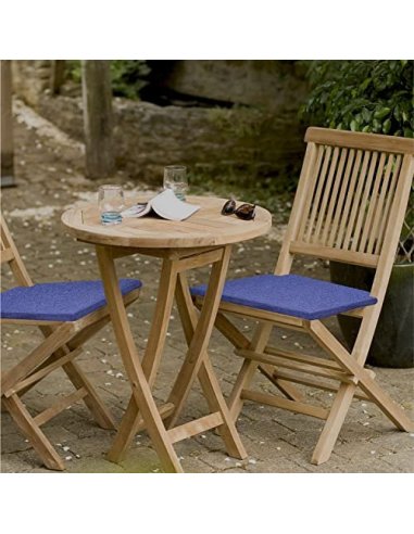 TIENDA EURASIA® Pack 4 Cojines para Sillas - Estampados Lisos con 2 Cintas de Sujeción - Ideal para Interiores y Exteriores -