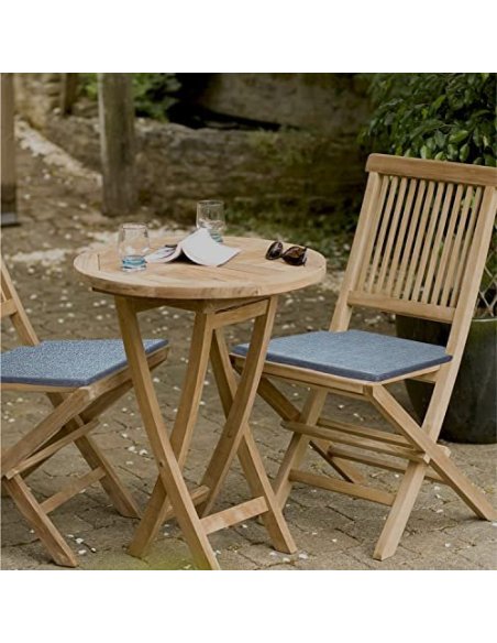 TIENDA EURASIA® Pack 4 Cojines para Sillas - Estampados Lisos con 2 Cintas de Sujeción - Ideal para Interiores y Exteriores -