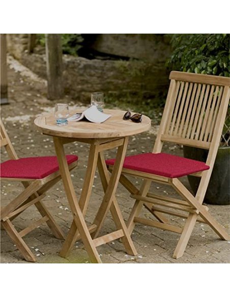 TIENDA EURASIA® Pack 4 Cojines para Sillas - Estampados Lisos con 2 Cintas de Sujeción - Ideal para Interiores y Exteriores -