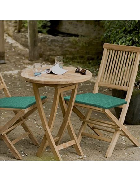 TIENDA EURASIA® Pack 4 Cojines para Sillas - Estampados Lisos con 2 Cintas de Sujeción - Ideal para Interiores y Exteriores -