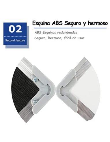 Pizarra Blanca Magnética con Marco de Aluminio y Bandeja para Rotuladores Para Uso Profesional e Infantil - Doble Cara 30x40 