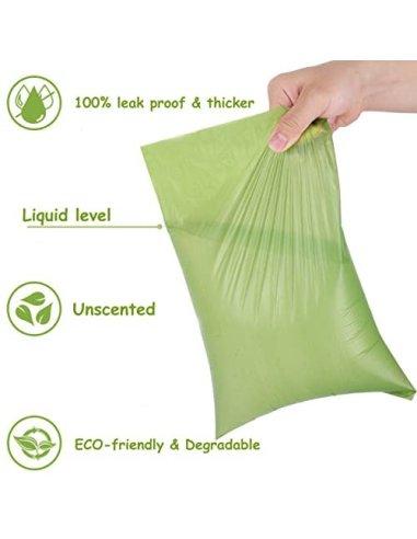 90 Bolsas Caca Perro Biodegradables, Bolsas Biodegradables para Excrementos Perros, Gatos, Mascotas, Resistente, Prueba de Fu