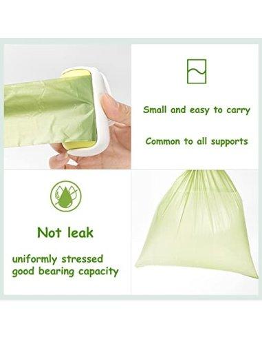 90 Bolsas Caca Perro Biodegradables, Bolsas Biodegradables para Excrementos Perros, Gatos, Mascotas, Resistente, Prueba de Fu
