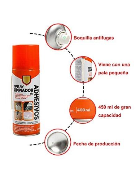 Spray Limpiador de Ahdesivos Eliminación de Etiquetas y Restos de Pegamento Eliminador de Alquitrán 400mL