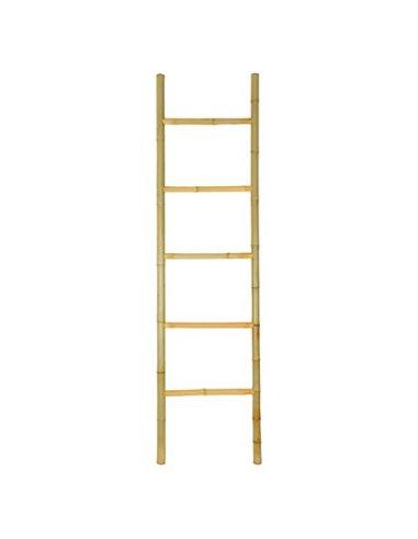 Escalera Toallero de Bambú Escalera para Toallas 5 Peldaños Estante Soporte  Perchero, 170cm