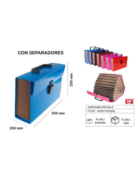 Carpeta maletin fuelle, Colores Aleatorios 1 Pc