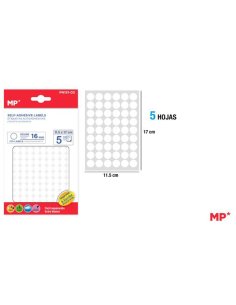 Etiquetas blancas 5hojas