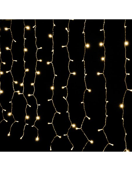 Luz de Cortina Luz Cadena LED Pilas Luces Navidad Exterior Pilas Impermeable IP44 con 8 Modos Exterior y Interior