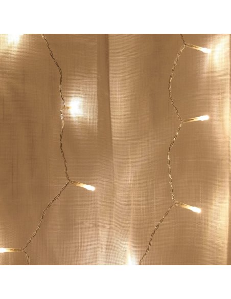 Luz de Cortina Luz Cadena LED Pilas Luces Navidad Exterior Pilas Impermeable IP44 con 8 Modos Exterior y Interior