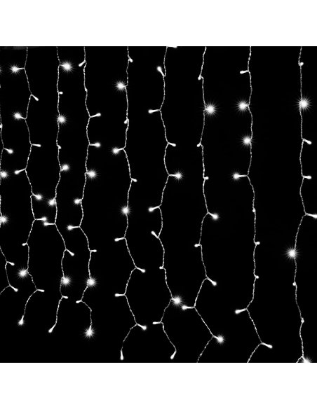 Luz de Cortina Luz Cadena LED Pilas Luces Navidad Exterior Pilas Impermeable IP44 con 8 Modos Exterior y Interior
