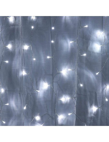 Luz de Cortina Luz Cadena LED Pilas Luces Navidad Exterior Pilas Impermeable IP44 con 8 Modos Exterior y Interior