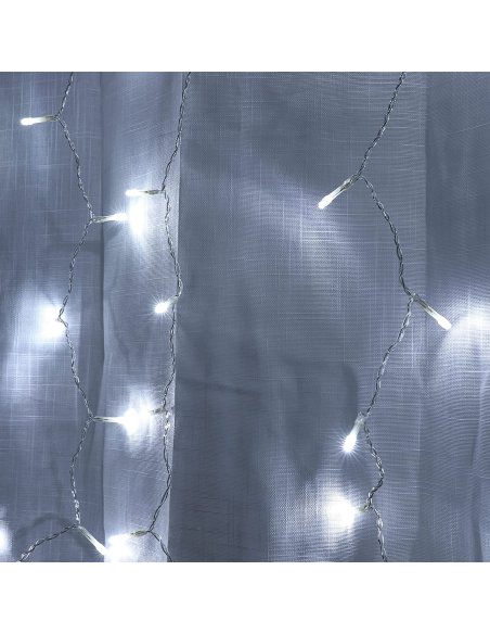 Luz de Cortina Luz Cadena LED Pilas Luces Navidad Exterior Pilas Impermeable IP44 con 8 Modos Exterior y Interior