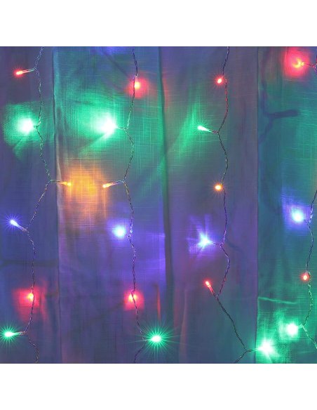 Luz de Cortina Luz Cadena LED Pilas Luces Navidad Exterior Pilas Impermeable IP44 con 8 Modos Exterior y Interior