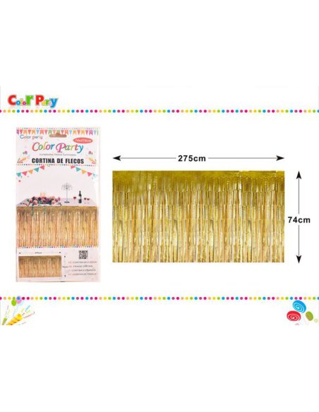 Cortina de flecos 275x74cm