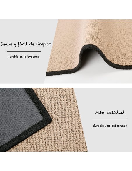 Felpudo de Entrada Alfombra Absorbente Antideslizante Lavables Interior y Exterior Salón, Pasillo, Cocina, Dormitorio