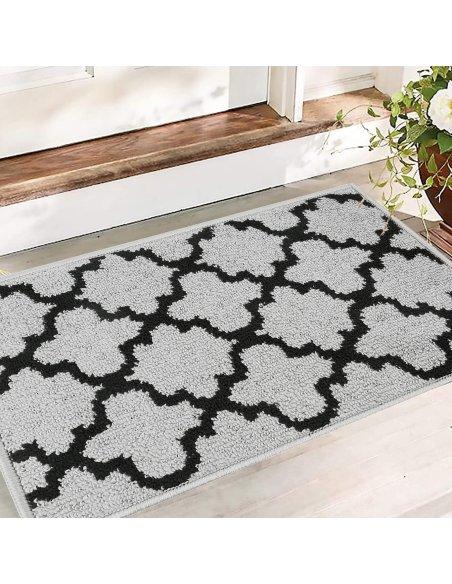 Felpudo de Entrada Alfombra Absorbente Antideslizante Lavables Interior y Exterior Salón, Pasillo, Cocina, Dormitorio Celosía