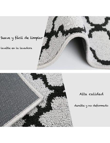 Felpudo de Entrada Alfombra Absorbente Antideslizante Lavables Interior y Exterior Salón, Pasillo, Cocina, Dormitorio Celosía