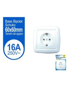 Base schuko combinada blanco