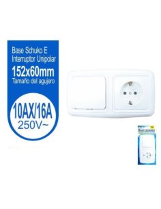 Base schuko+interruptor...