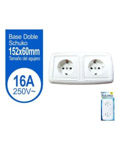 Base doble schuko combinada...