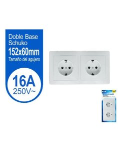Doble base schuko serie...