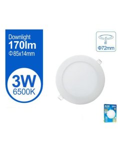 Downlight led 3W luz fría