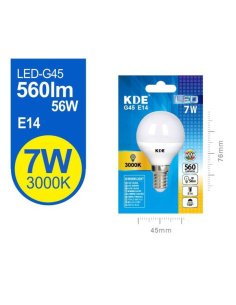 Led esférica G45 7W E14 luz...