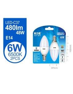 Led vela C37 6W E14 luz...
