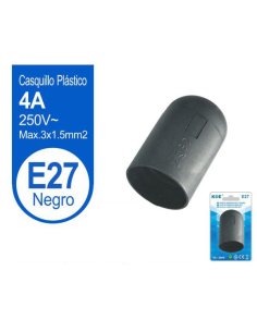 Portalampara E27 negro