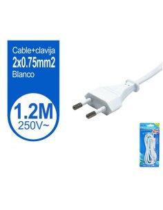 Cable+clavija 2x0.75mm2 1.2m