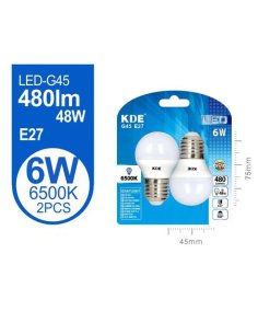 Led esferica G45 6E E27 luz...