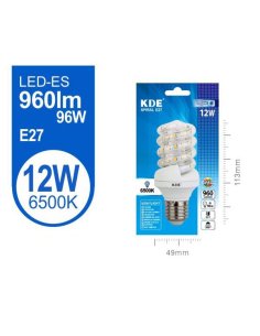 Led espiral 12W E27 luz fria