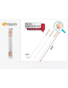 Pinchos Barbacoa 6pc 45cm