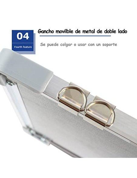 Pizarra Blanca Magnética con Marco de Aluminio y Bandeja para Rotuladores - 60x90 cm