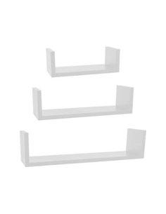 Juego de 3 Estantes, Baldas Flotantes, Estanteria Flotantes de Pared, Montaje Oculto, Juego de Baldas para Libros y Objetos d